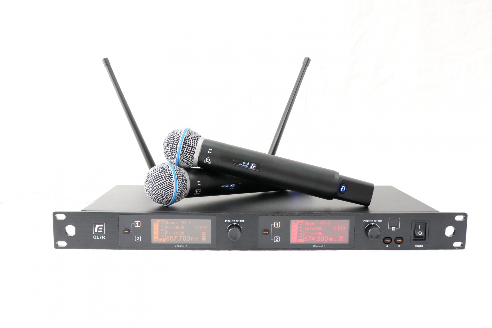 RFIntell QL7R/T1-A 651,800-683,400 МГц 2-канальная радиосистема с 2-мя ручными микрофонами в Крыму