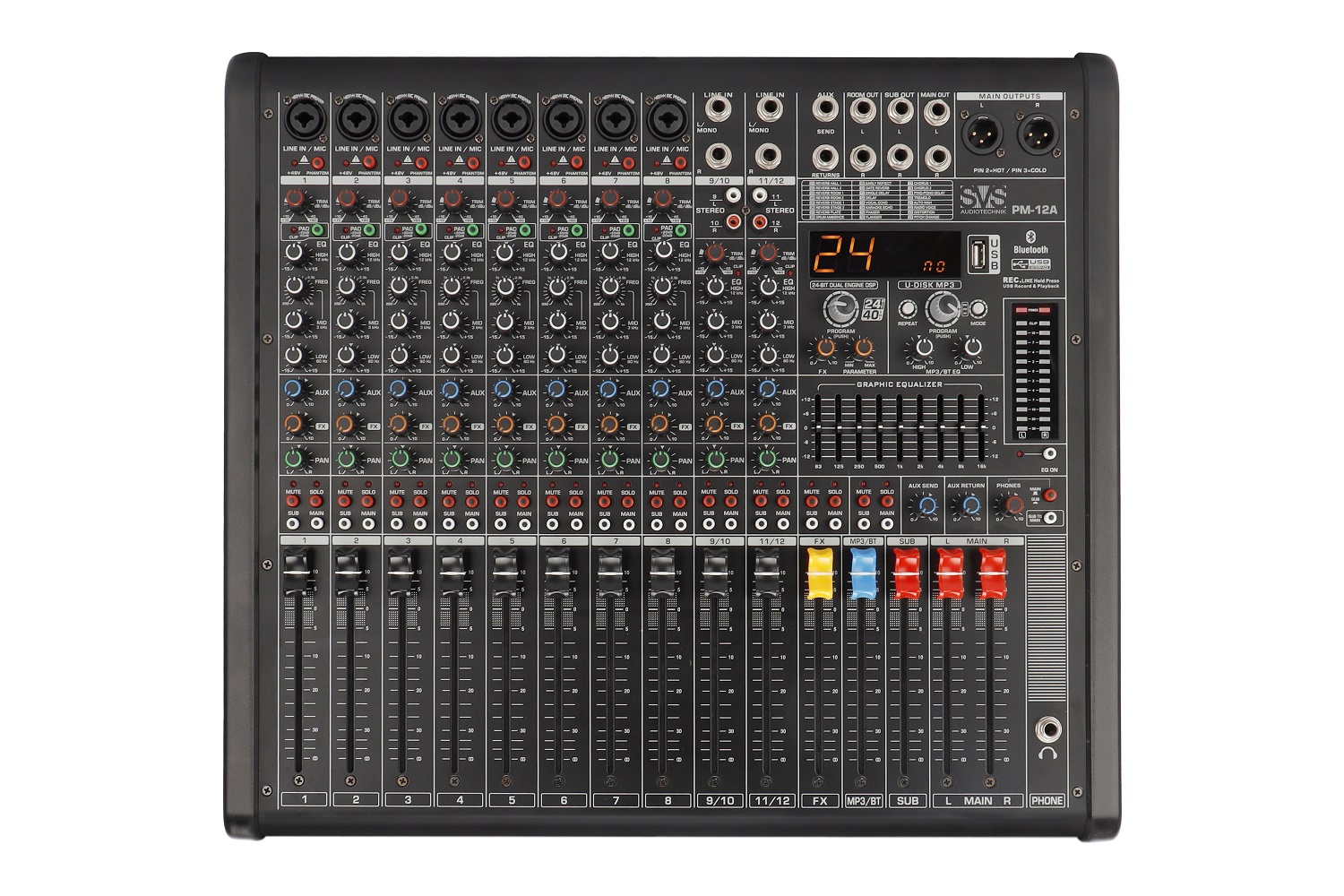 SVS Audiotechnik mixers PM-12A Активный аналоговый микшерный пульт, 12-канальный в Крыму